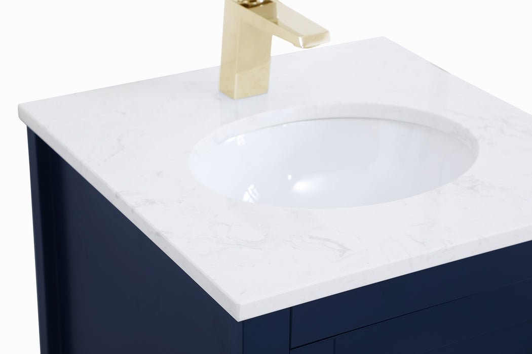 Single Bathroom Vanity from the Aubrey collection in Blue finish