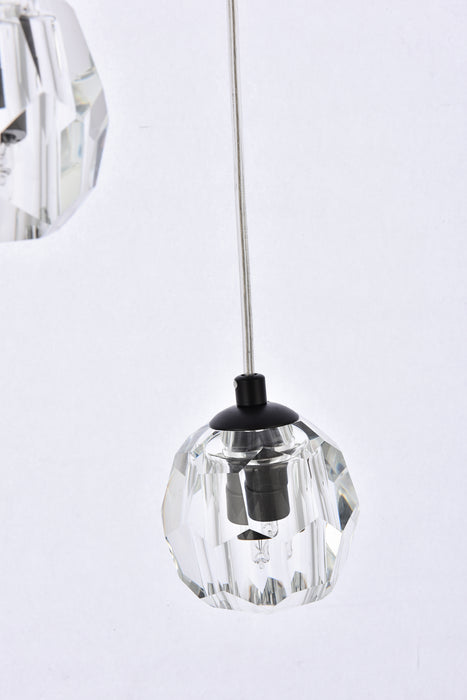 Three Light Pendant from the Eren collection in Black finish