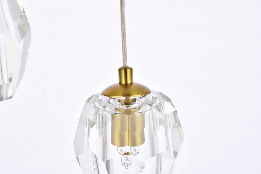 Five Light Pendant from the Eren collection in Gold finish