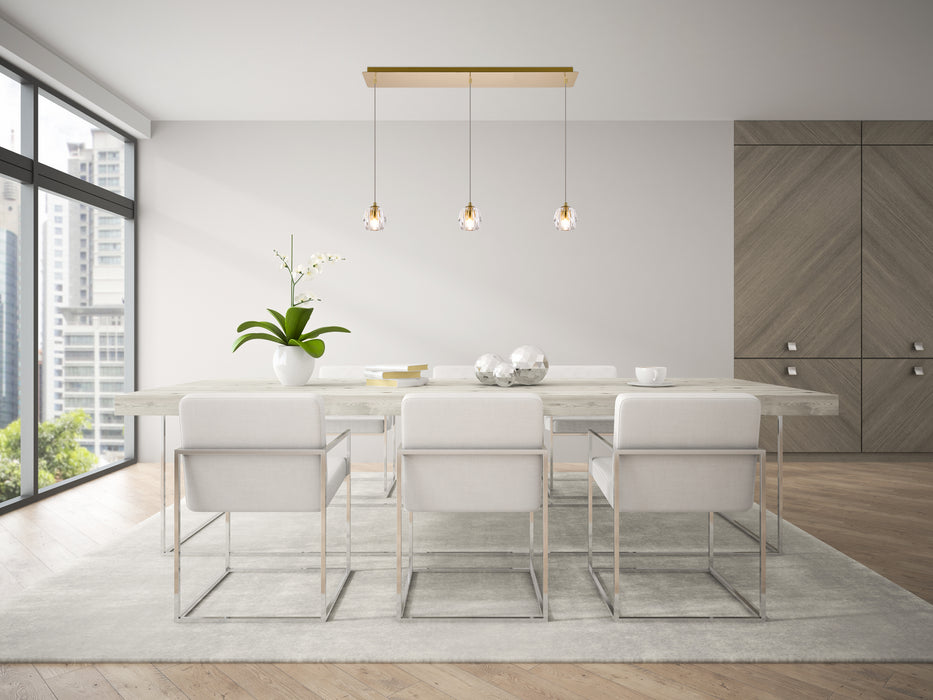 Three Light Pendant from the Eren collection in Gold finish