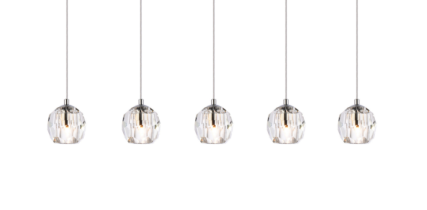 Five Light Pendant from the Eren collection in Chrome finish
