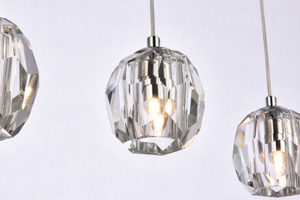 Five Light Pendant from the Eren collection in Chrome finish