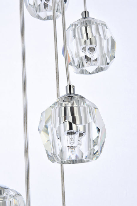 24 Light Pendant from the Eren collection in Chrome finish
