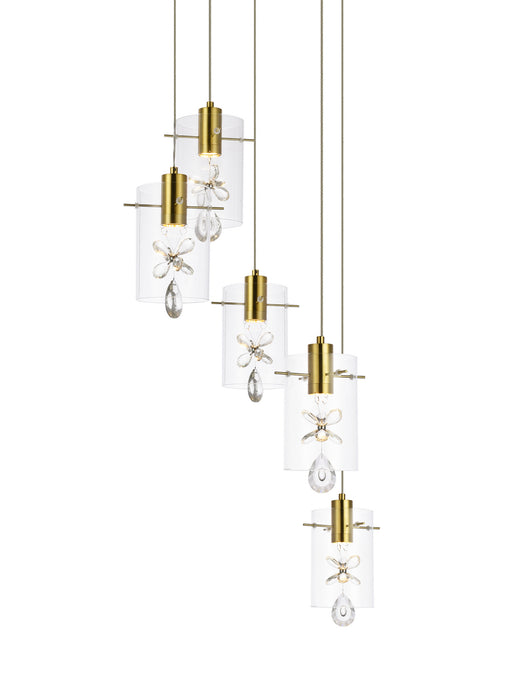 LED Pendant from the Hana collection in Gold finish