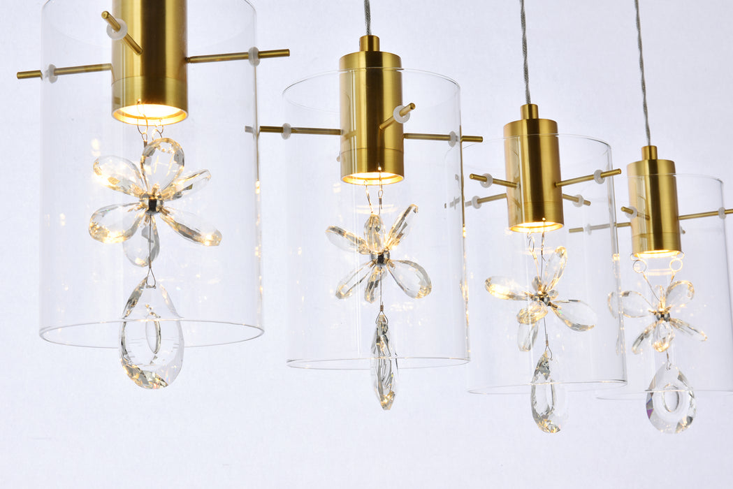 LED Pendant from the Hana collection in Gold finish