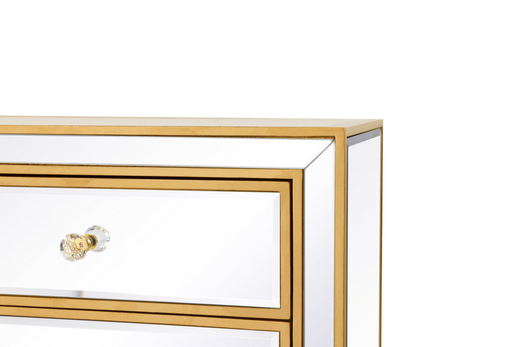 Nightstand from the Reflexion collection in Antique Gold finish