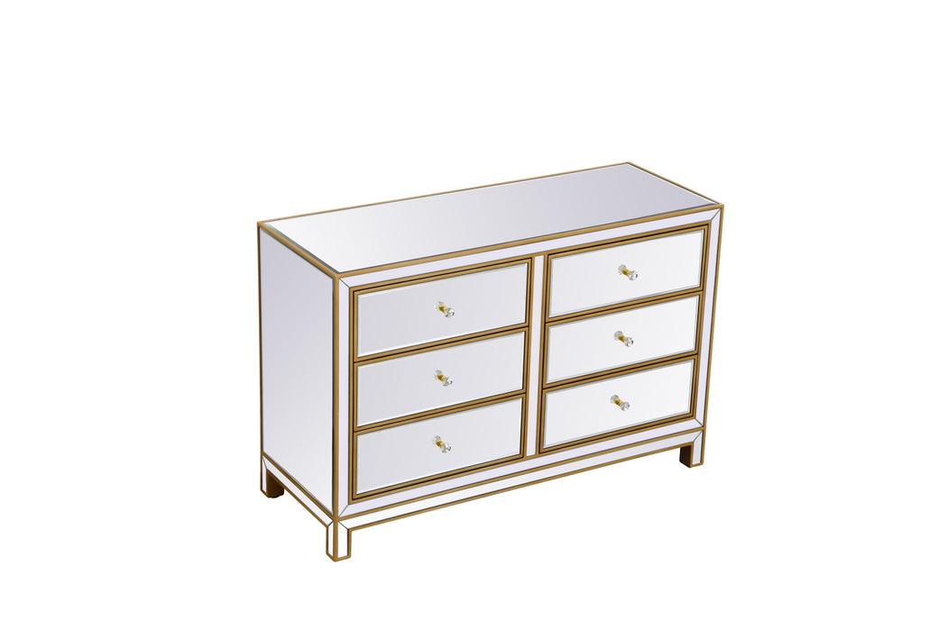 Dresser from the Reflexion collection in Antique Gold finish