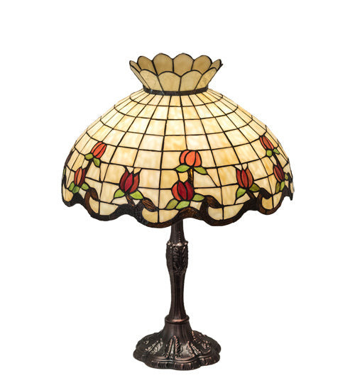 Three Light Table Lamp from the Roseborder collection in Mahogany Bronze finish