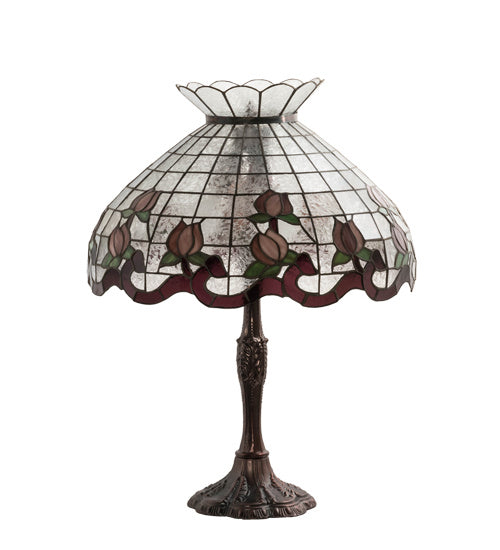 Three Light Table Lamp from the Roseborder collection in Mahogany Bronze finish