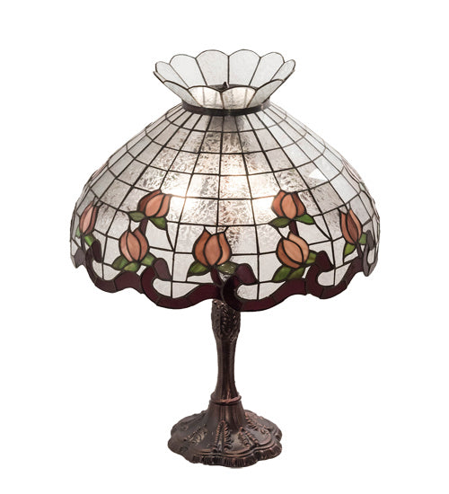 Three Light Table Lamp from the Roseborder collection in Mahogany Bronze finish