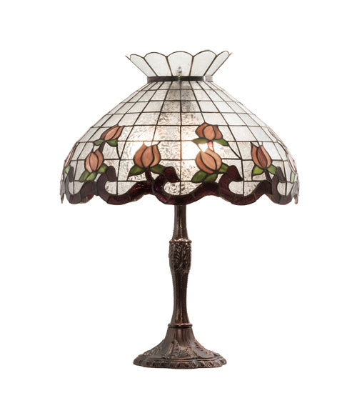 Three Light Table Lamp from the Roseborder collection in Mahogany Bronze finish