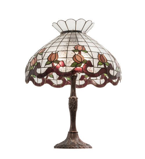 Three Light Table Lamp from the Roseborder collection in Mahogany Bronze finish