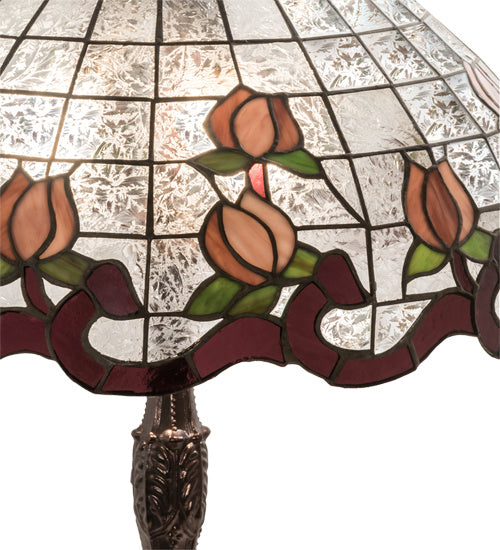 Three Light Table Lamp from the Roseborder collection in Mahogany Bronze finish