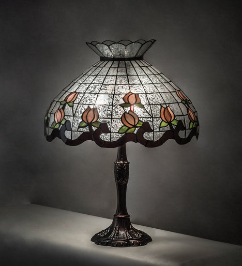 Three Light Table Lamp from the Roseborder collection in Mahogany Bronze finish