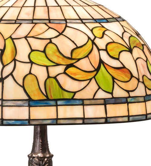 Three Light Table Lamp from the Tiffany Turning Leaf collection in Mahogany Bronze finish