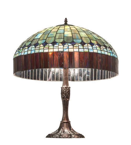 Three Light Table Lamp from the Candice collection in Mahogany Bronze finish