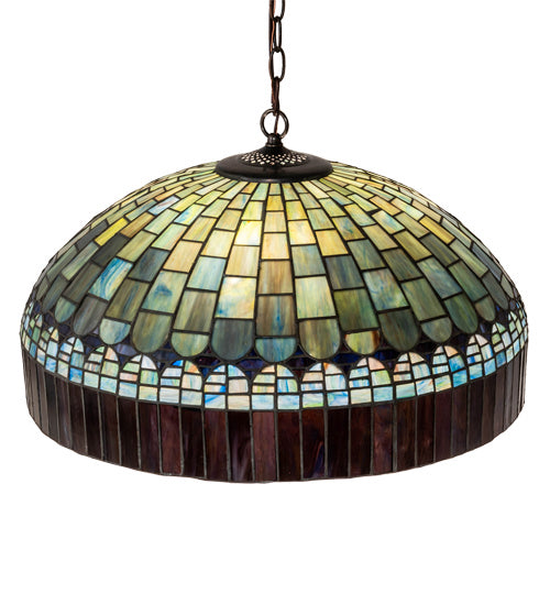 Three Light Pendant from the Tiffany Candice collection in Mahogany Bronze finish