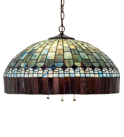 Three Light Pendant from the Tiffany Candice collection in Mahogany Bronze finish