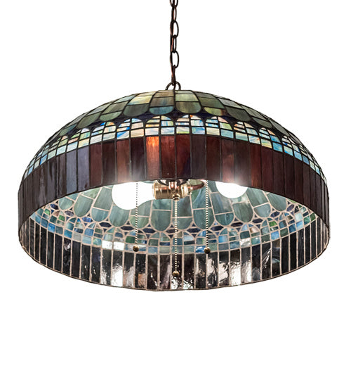 Three Light Pendant from the Tiffany Candice collection in Mahogany Bronze finish