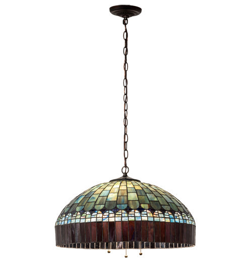 Three Light Pendant from the Tiffany Candice collection in Mahogany Bronze finish