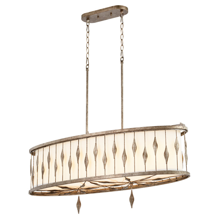 Five Light Pendant from the Cordon collection in Persian Gray finish