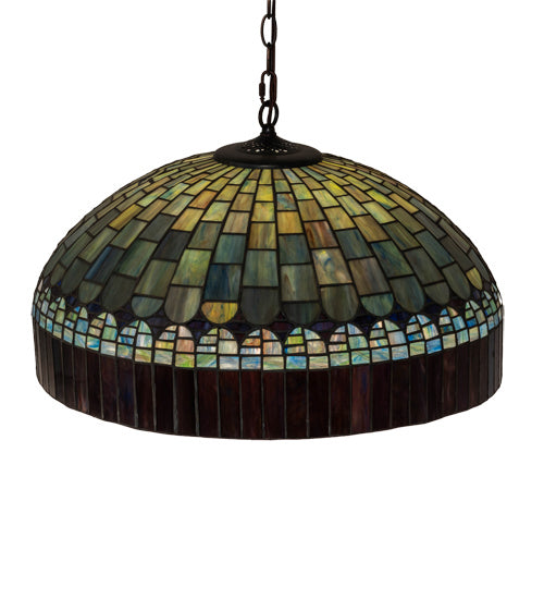 Three Light Pendant from the Tiffany Candice collection in Mahogany Bronze finish