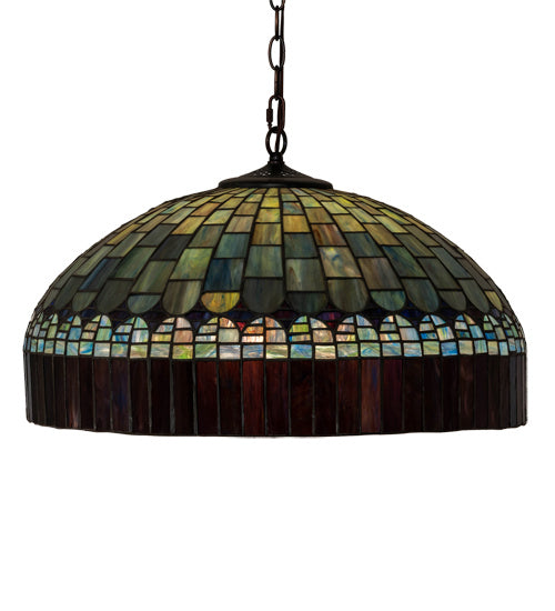 Three Light Pendant from the Tiffany Candice collection in Mahogany Bronze finish