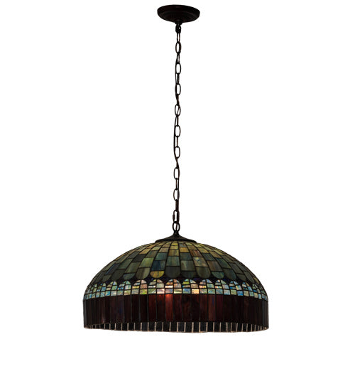 Three Light Pendant from the Tiffany Candice collection in Mahogany Bronze finish