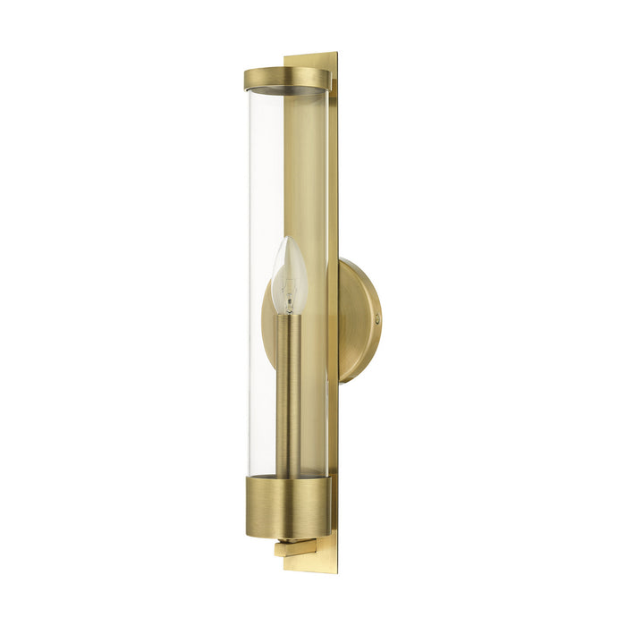 One Light Wall Sconce from the Castleton collection in Antique Brass finish