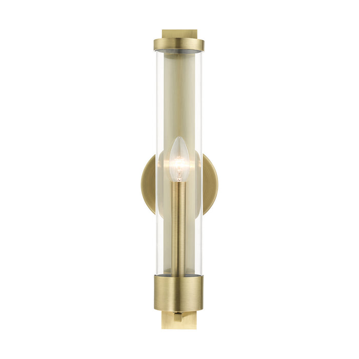 One Light Wall Sconce from the Castleton collection in Antique Brass finish