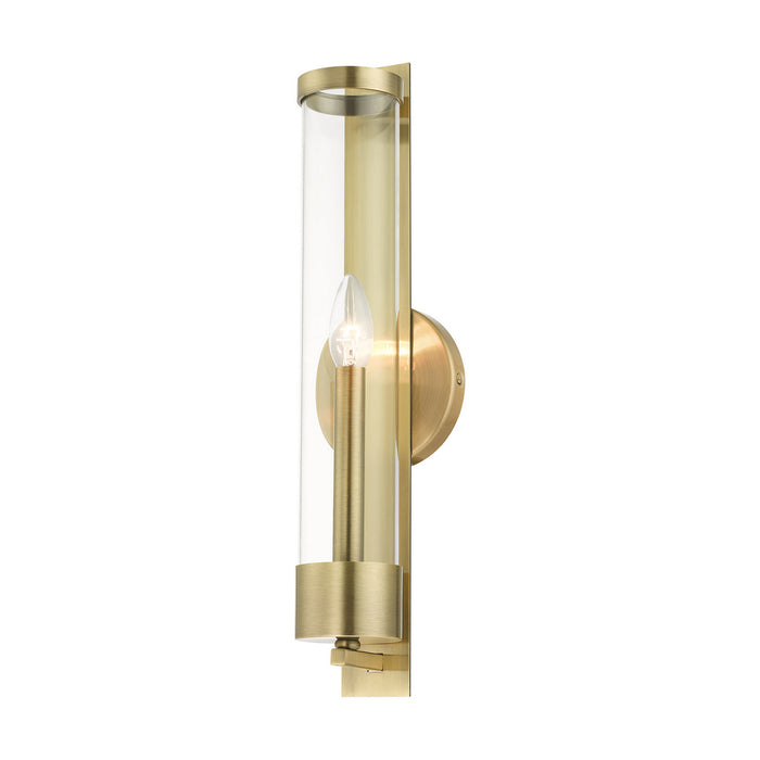 One Light Wall Sconce from the Castleton collection in Antique Brass finish