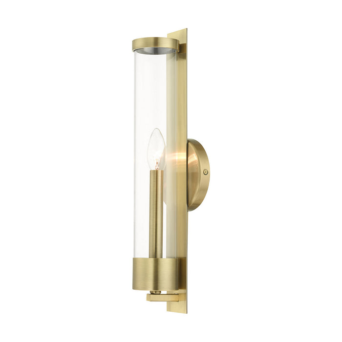 One Light Wall Sconce from the Castleton collection in Antique Brass finish