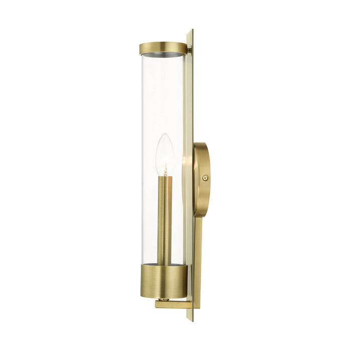 One Light Wall Sconce from the Castleton collection in Antique Brass finish