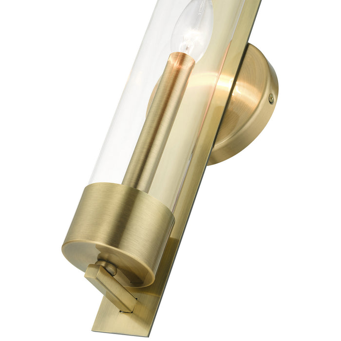 One Light Wall Sconce from the Castleton collection in Antique Brass finish