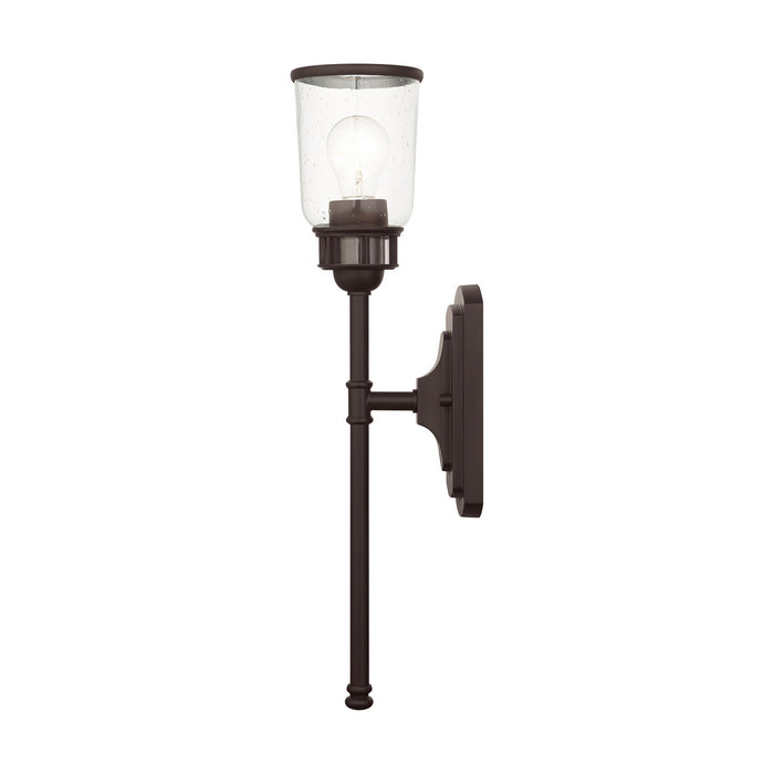 One Light Wall Sconce from the Lawrenceville collection in Bronze finish