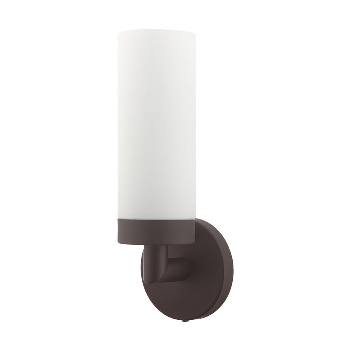 One Light Wall Sconce from the Aero collection in Bronze finish