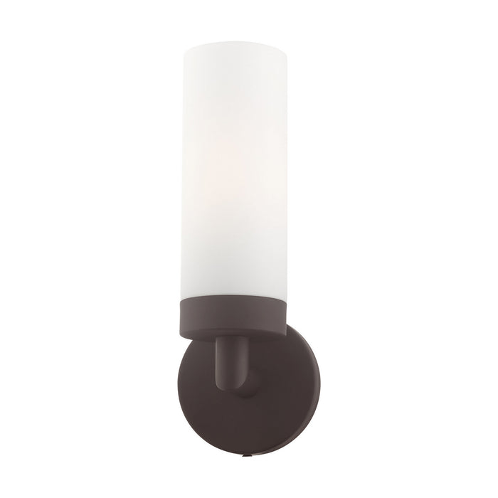 One Light Wall Sconce from the Aero collection in Bronze finish