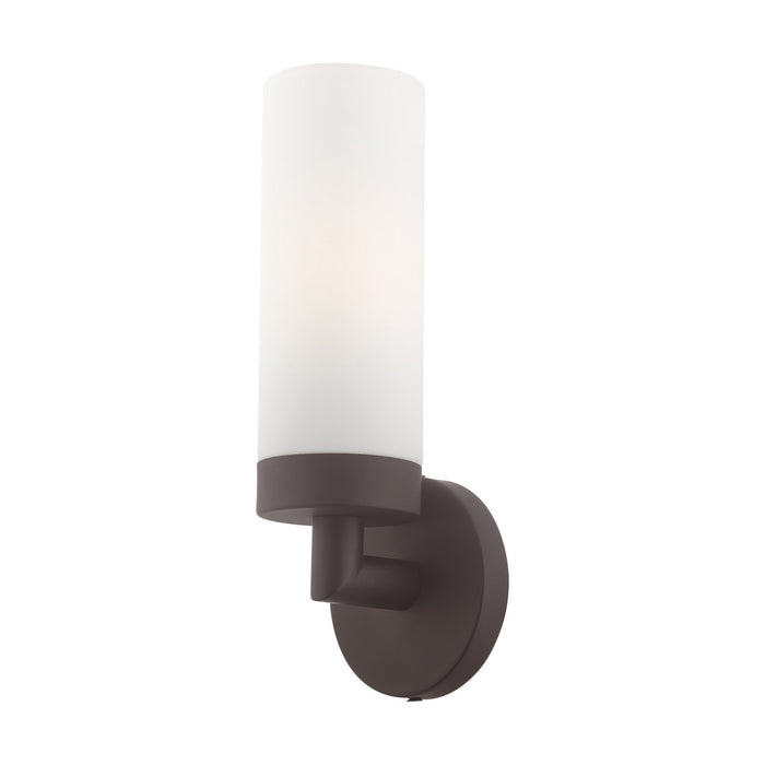 One Light Wall Sconce from the Aero collection in Bronze finish