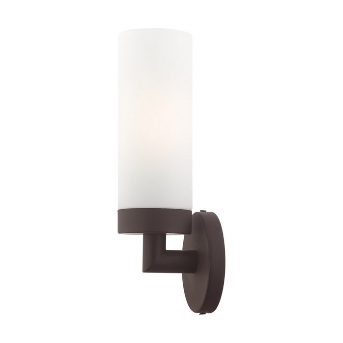 One Light Wall Sconce from the Aero collection in Bronze finish