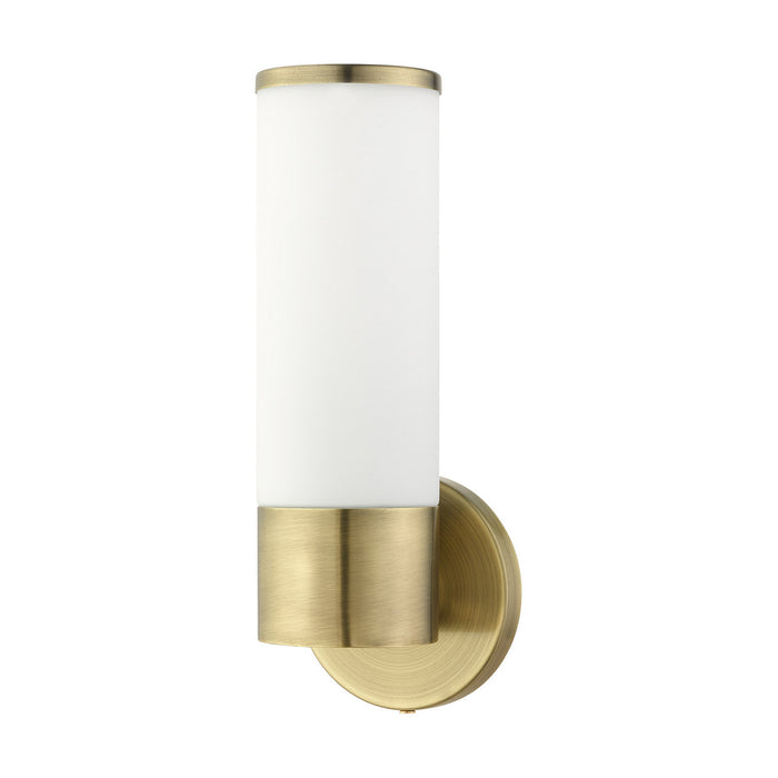 One Light Wall Sconce from the Lindale collection in Antique Brass finish