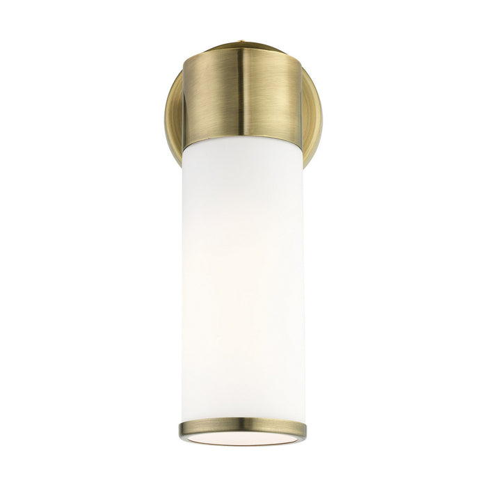 One Light Wall Sconce from the Lindale collection in Antique Brass finish