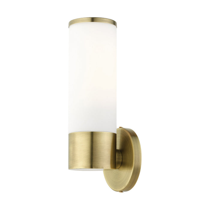 One Light Wall Sconce from the Lindale collection in Antique Brass finish