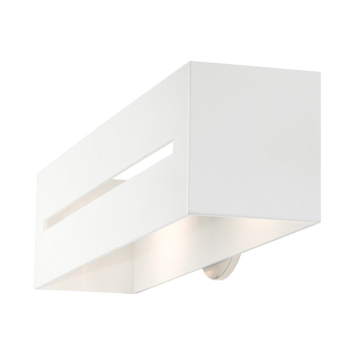 Two Light Vanity from the Soma collection in Textured White with Brushed Nickel finish