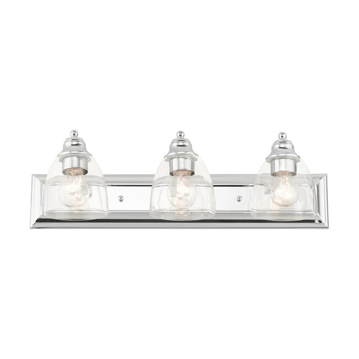 Three Light Vanity from the Birmingham collection in Polished Chrome finish
