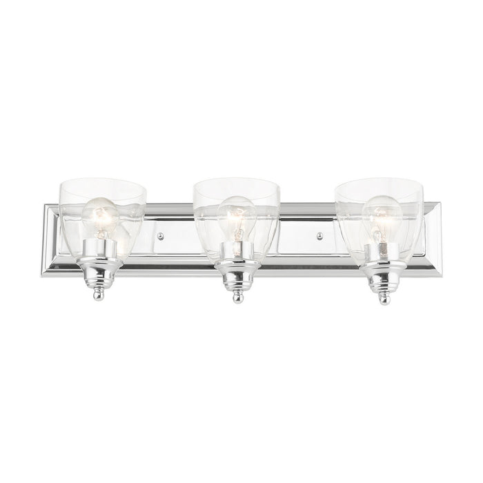 Three Light Vanity from the Birmingham collection in Polished Chrome finish