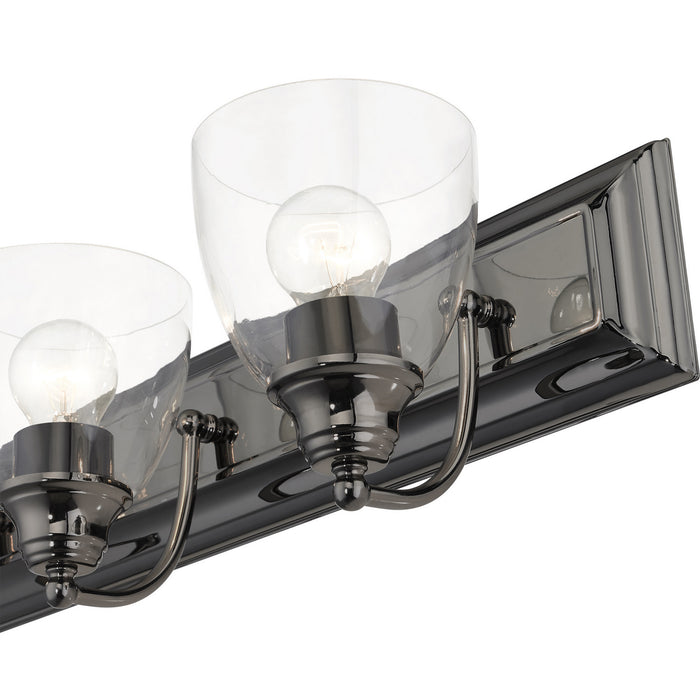 Three Light Vanity from the Birmingham collection in Black Chrome finish