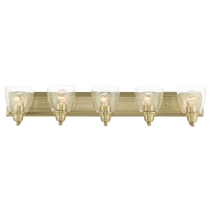 Five Light Vanity from the Birmingham collection in Antique Brass finish
