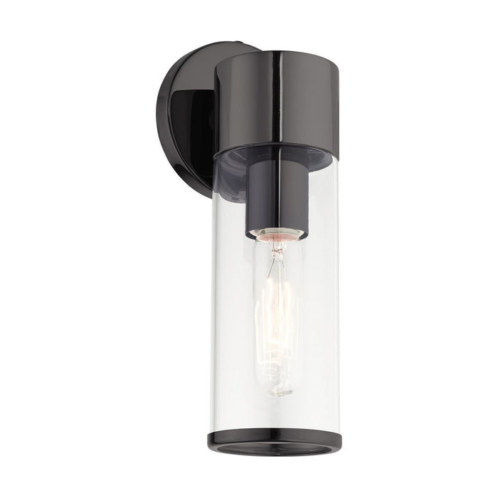 One Light Wall Sconce from the Bancroft collection in Black Chrome finish