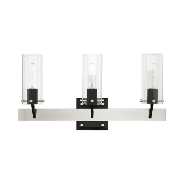 Three Light Vanity from the Beckett collection in Brushed Nickel finish