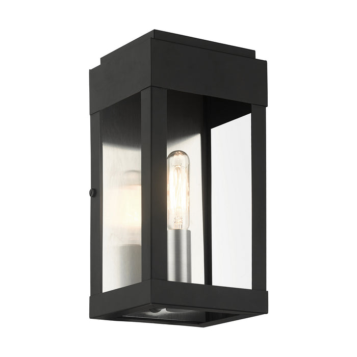 One Light Outdoor Wall Lantern from the York collection in Black finish